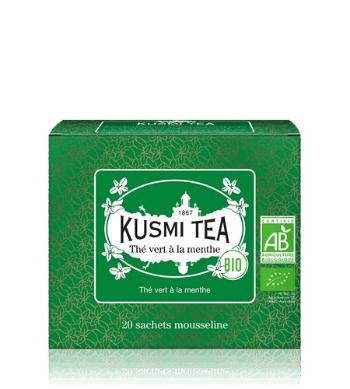 Kusmi Tea Spearmint green tea 20 mušelínových vreciek BIO, 40 g