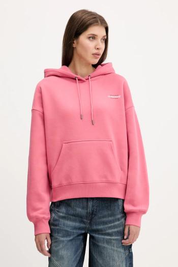 Mikina Guess Jeans čierna farba, s kapucňou, s potlačou, W4BQ21 KC811