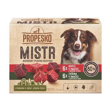 Propesko Mistr filetky s hovädzím a zverinou v omáčke 12 × 85 g (8595606407756)