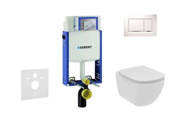 GEBERIT - Kombifix Set predstenovej inštalácie, klozetu a dosky Ideal Standard Tesi, tlačidla Sigma30, Rimless, SoftClose, biela/chróm 110.302.00.5 NE5