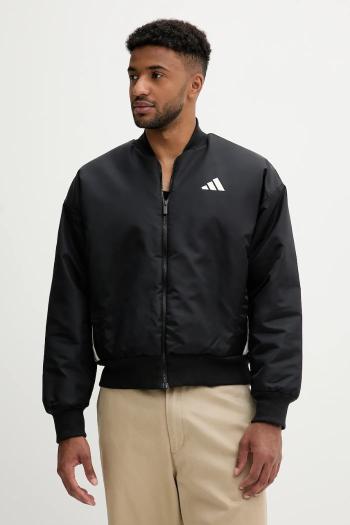Bunda adidas Stadium čierna farba, zimná, oversize, JN1825