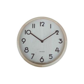 Karlsson 6021WD dizajnové nástenné hodiny biela, pr. 30 cm