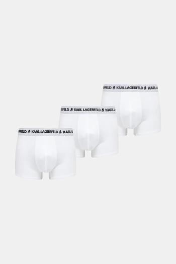Boxerky Karl Lagerfeld 3-pak pánske, biela farba, A1M47151
