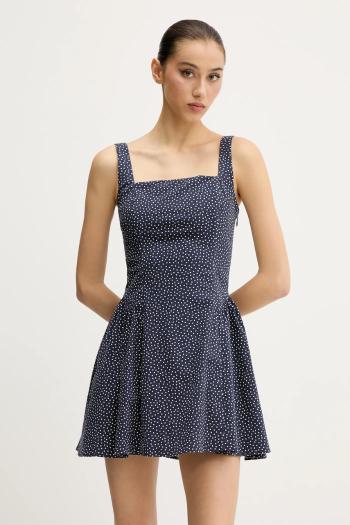 Šaty Abercrombie & Fitch tmavomodrá farba, mini, áčkový strih, KI159-5485