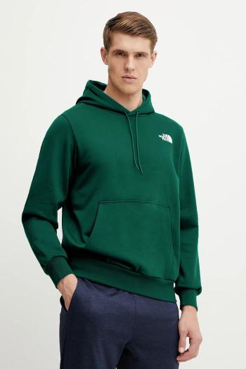 Mikina The North Face Simple Dome pánska, zelená farba, s kapucňou, s potlačou, NF0A89FC6GI1