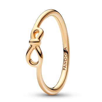 Pandora Pozlátený prsteň Uzol nekonečna Shine Moments 168898C00 56 mm