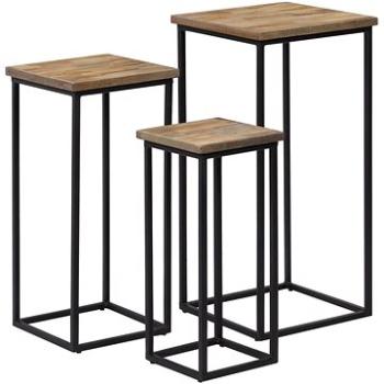 SHUMEE 3 ks na kvetiny recyklovaný teak (246088)