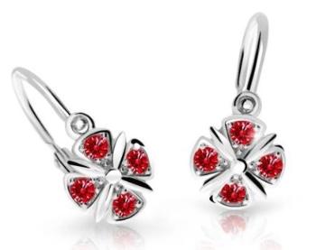 Cutie Jewellery Slušivé detské náušnice z bieleho zlata C2245-10-X-2 červená