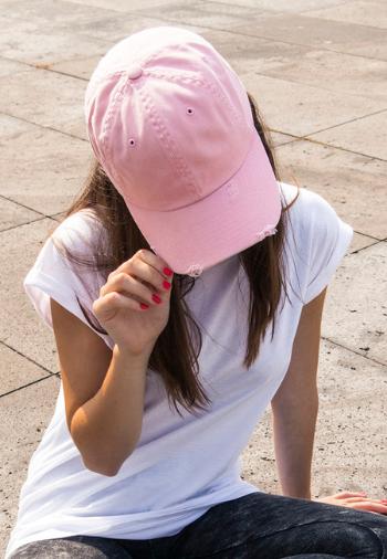 Urban Classics Low Profile Destroyed Cap pink - UNI