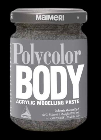 MAIMERI POLYCOLOR BODY - Modelovateľné akrylové pasty 804 - strieborná, 140 ml