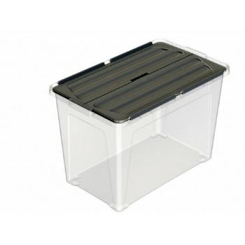 Multibox cu capac atașat Eco 48 l , capac negru, 48 l