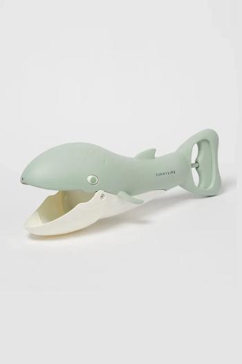 Hračka do piesku SunnyLife Whale Green tyrkysová farba