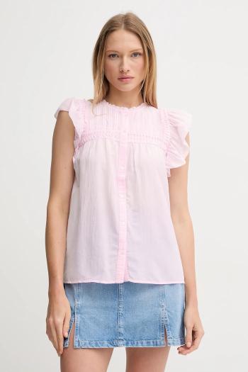 Košeľa Pepe Jeans DIALLO dámska, ružová farba, regular, PL305028