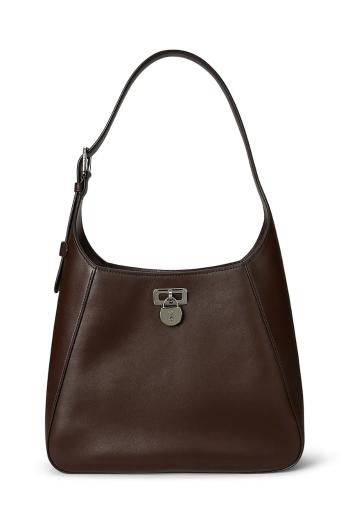 Kožená kabelka Lauren Ralph Lauren hnedá farba, 431956790