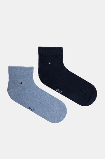 Ponožky Tommy Hilfiger 2-pak pánske, tmavomodrá farba, 342025001