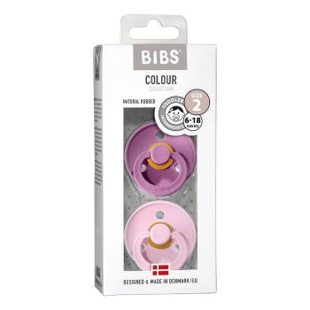 BIBS Colour Cumlíky z prírodného kaučuku, veľkosť 2, Lavender/Baby Pink 2 ks