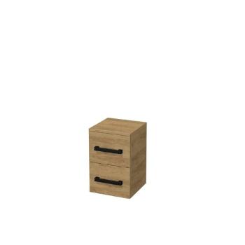 Kúpeľňová skrinka nízka s čiernou úchytkou SAT Cube Way 32,5x49,3x20 cm dub Hickory mat CUBE3CN32DH