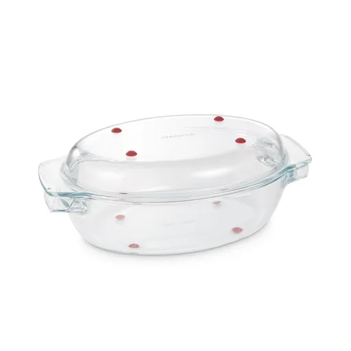 Oválny pekáč s poklopom GrandCHEF 35 x 21 cm, sklenený