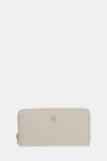 Peňaženka Tommy Hilfiger dámska, béžová farba, AW0AW17482