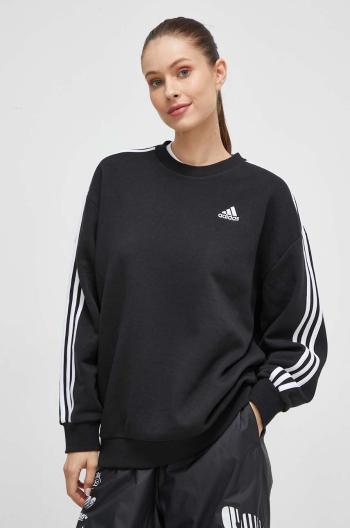 Mikina adidas dámska, čierna farba, s nášivkou,  HZ5759