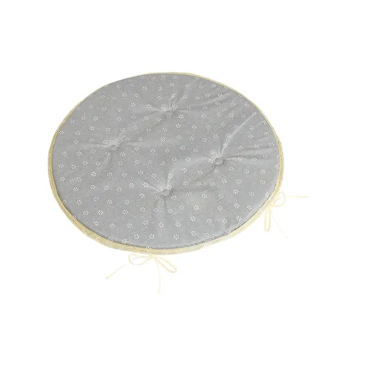Bellatex Sedák Adela okrúhly hladký Pnúci kvietok sivá 40 x 40 cm