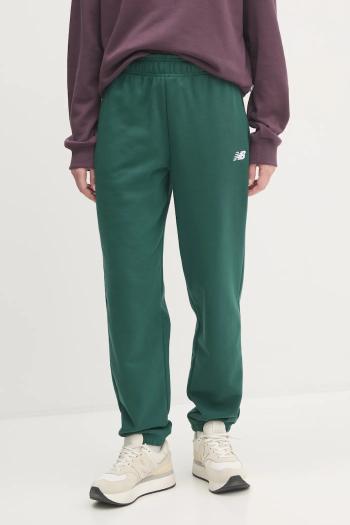 Tepláky New Balance zelená farba, jednofarebné, WP41500NWG