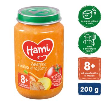 Hami Zelenina s Morkou a Paradajkami 200 g,HAMI Príkrm mäsovo-zeleninový Zelenina s morkou a paradajkami 200g