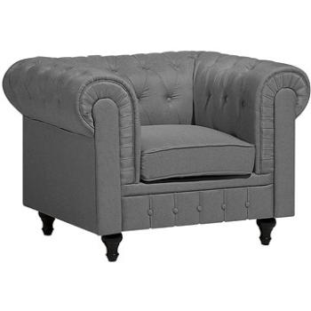 Kreslo svetlo sivé CHESTERFIELD veľké, 110538