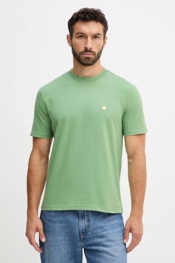 Bavlnené tričko United Colors of Benetton pánske, zelená farba, jednofarebné, 3MI5J1AF7