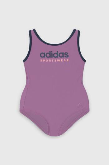 Jednodielne detské plavky adidas Performance SPW UBSUITIDS fialová farba, IT2717