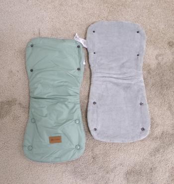 PETITE&MARS Rukávnik / rukavice Jasie na kočík Pale Eucalypt