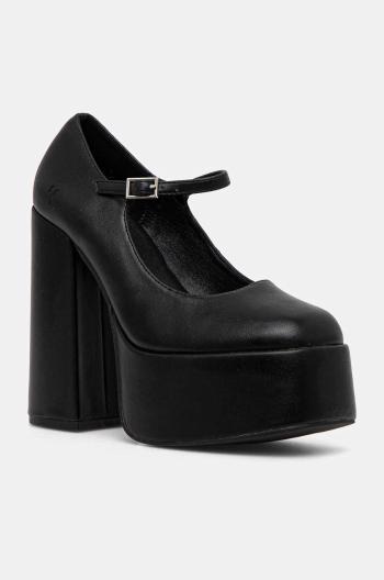 Lodičky Koi Footwear čierna farba, na podpätku, DBP2