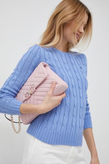 Bavlnený sveter Polo Ralph Lauren fialová farba,211891640