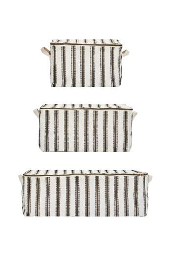 Sada úložných košíkov House Doctor HDVibes 35 x 55 cm 3-pak biela farba