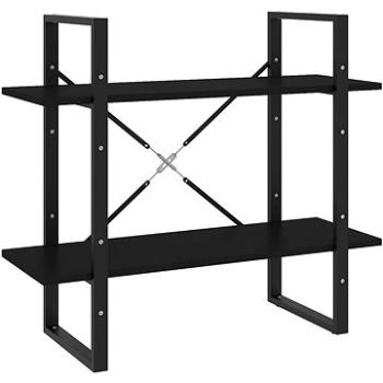 Shumee s 2 policami čierna 80 × 30 × 70 cm drevotrieska, 806448