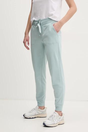 Tepláky Dkny dámske, tyrkysová farba, jednofarebné, DP5P3496
