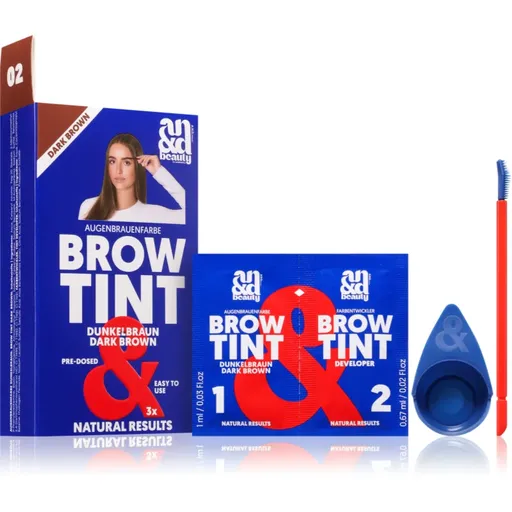 A.N.D. Beauty Brow Tint farba na obočie odtieň Dark Brown 3x1.67 ml