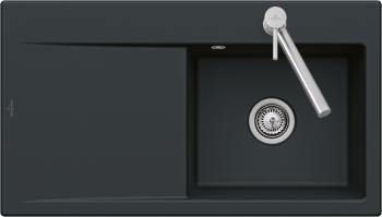 VILLEROY & BOCH VILLEROY & BOCH - Keramický drez Villeroy &amp; Boch Subway Style 50, 335101R7, Pure Black 335101R7