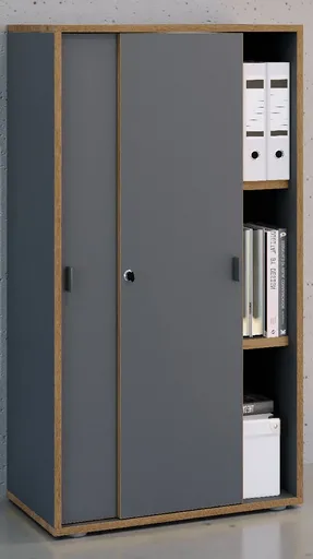 VCM Posuvná skříňka se 3 přihrádkami „Salia“ B60, antracitová