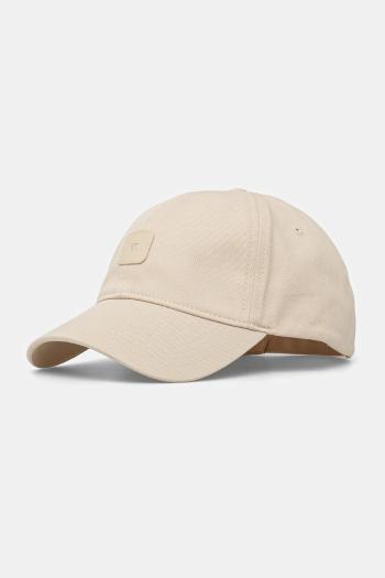 Bavlnená šiltovka Calvin Klein Jeans béžová farba, s nášivkou, LV04K5052G