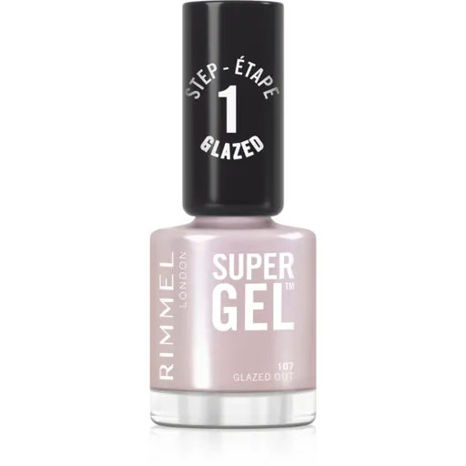 Rimmel Super Gel gélový lak na nechty bez použitia UV/LED lampy odtieň 107 Glazed Out 12 ml