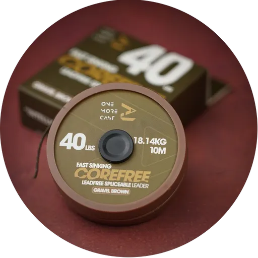 One more cast bezolovnatá šnúrka corefree leadfree leader 10 m 40 lb - gravel brown