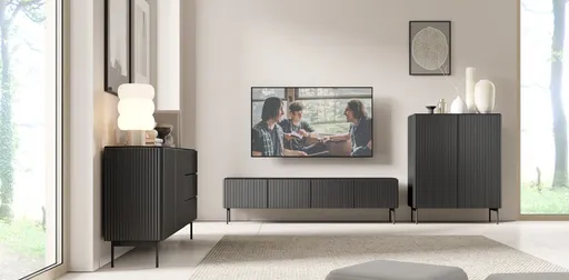 ArtLas Obývacia stena POLY | čierna