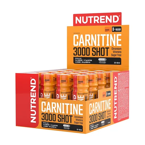 NUTREND Carnitine 3000 shot pomaranč 20 x 60 ml