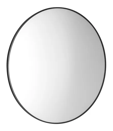 SAPHO - AROWANA guľaté zrkadlo v ráme priemer 90cm, čierna mat AWB090