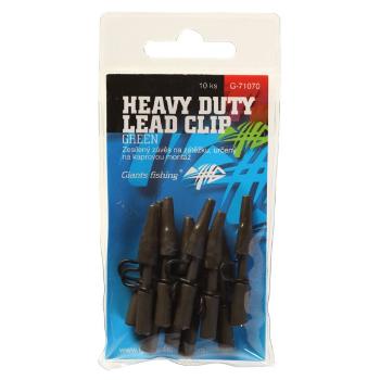 Giants fishing bočný záves kovový heavy duty lead clip green 10 ks