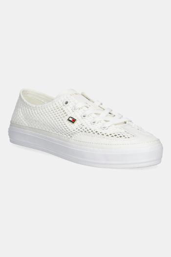 Tenisky Tommy Hilfiger TH OPEN MESH VULC SNEAKER biela farba, FW0FW08684