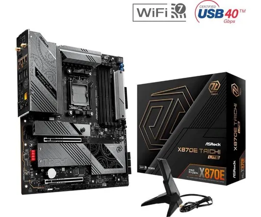 ASRock MB Sc AM5 X870 TAICHI LITE, AMD X870, 4xDDR5, 1xHDMI, 2xUSB4, WI-FI
