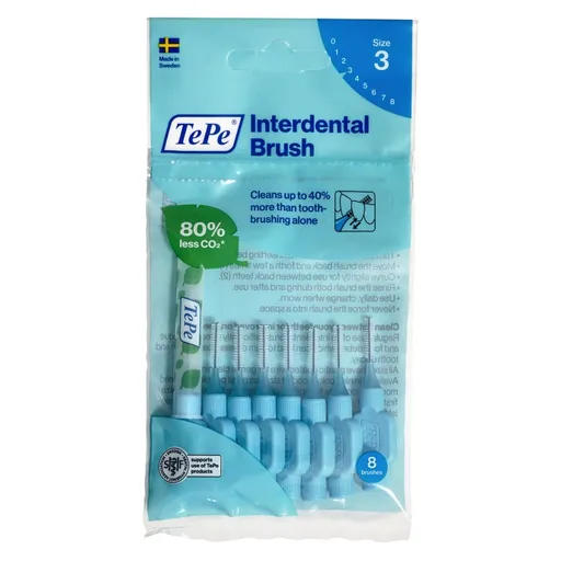 TEPE Medzizubné kefky modré 0,6 mm 8 ks