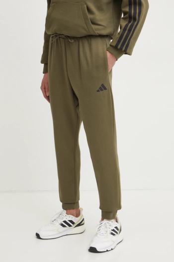 Tepláky adidas Feelcozy zelená farba, s nášivkou, JE3812